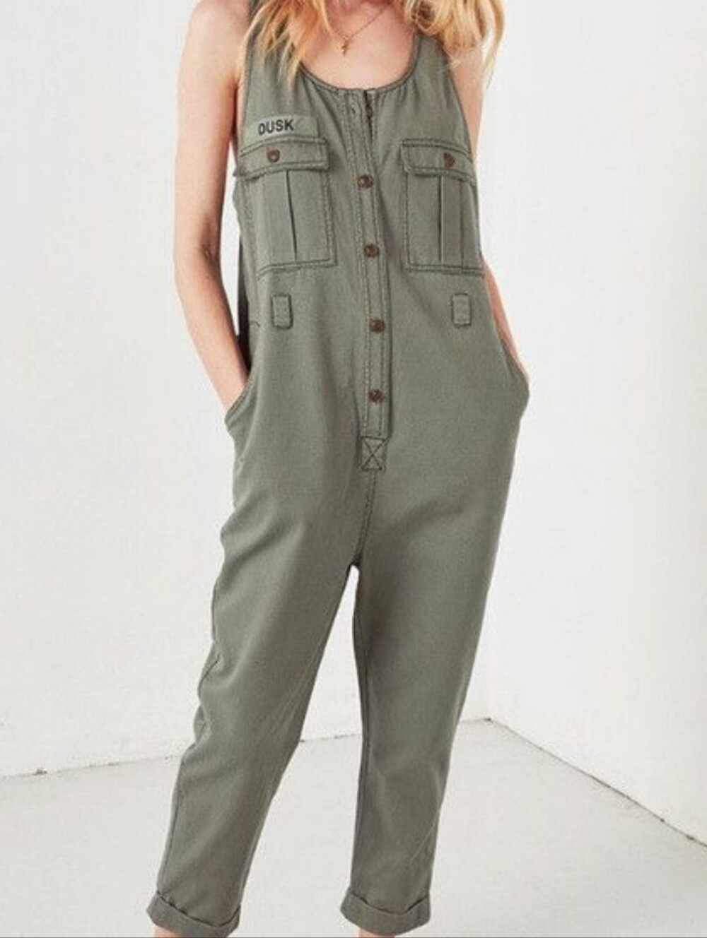 Spell Dusk Olive Utility Jumpsuit